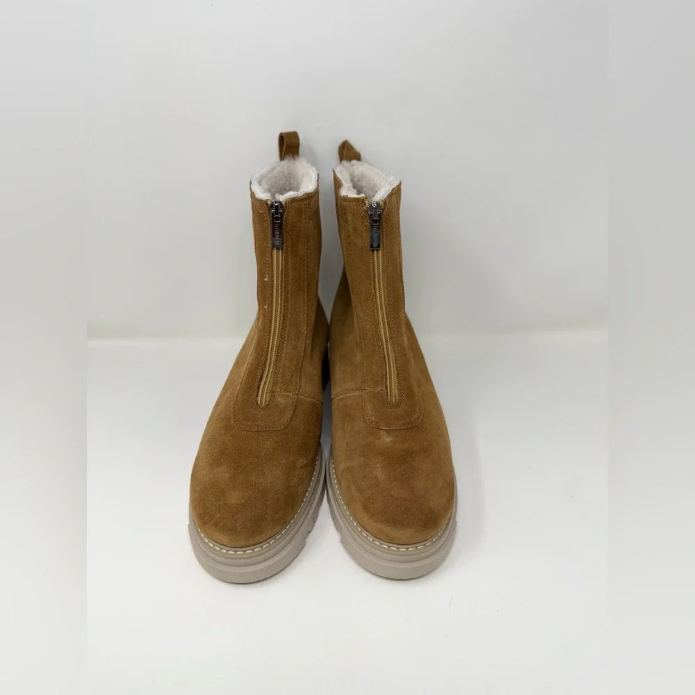 New La Canadienne Delta City Dry Zip Boots Toffee Sz 9.5